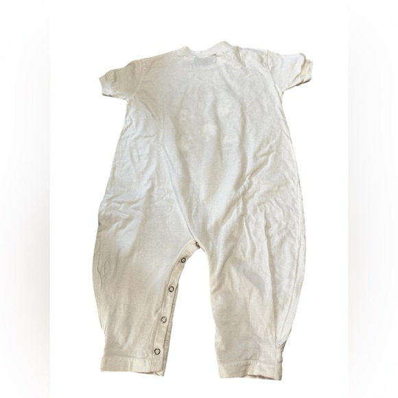 Vintage Baby Gitano White Puff Vinyl Panda Romper 18M One Piece 90's Retro Snap - Picture 4 of 5